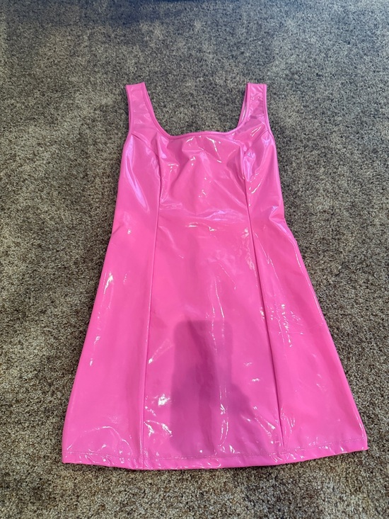 Amazon Dresses & Skirts - Amazon Hot Pink PVC Mini Dress